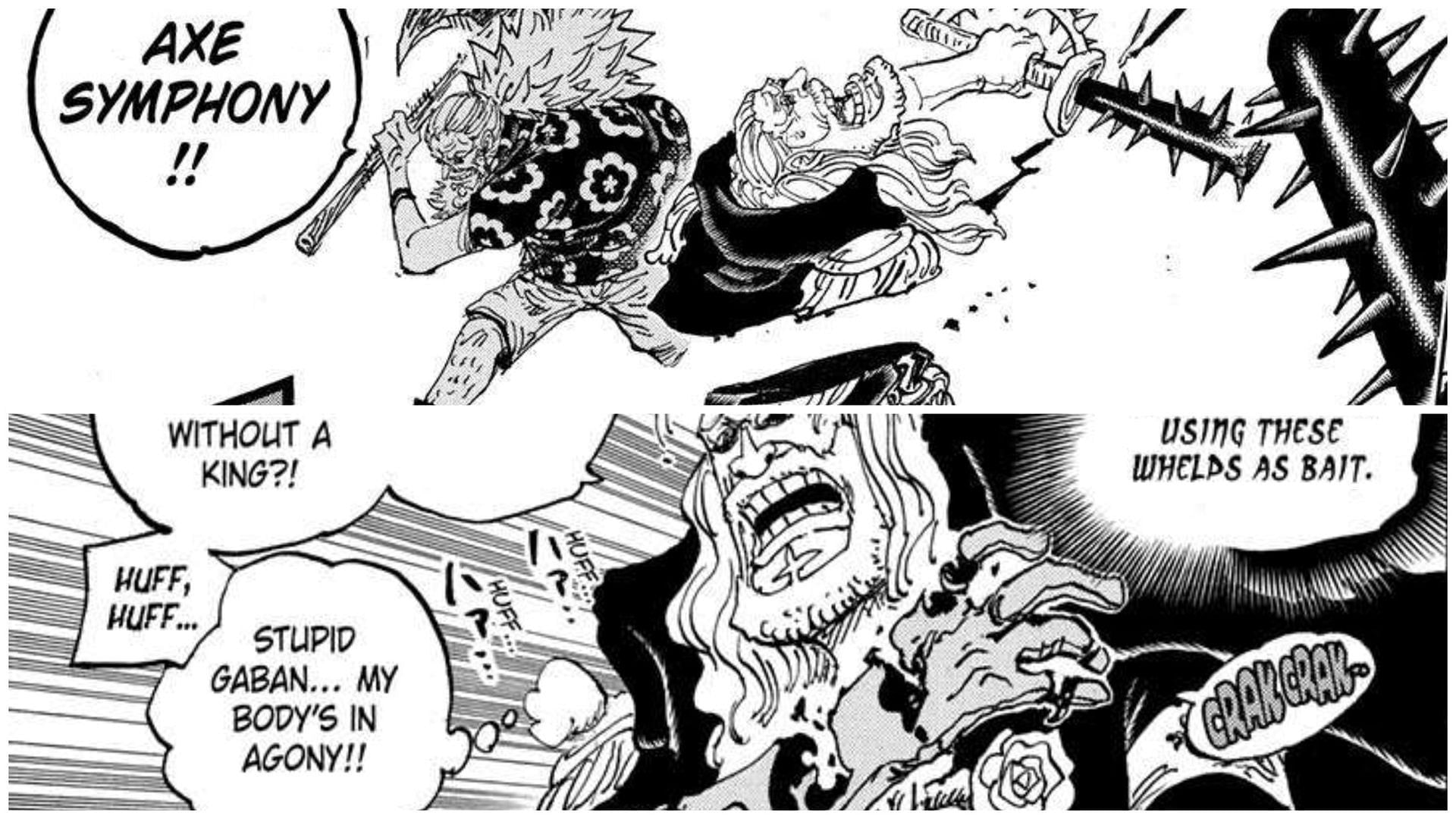 Gaban stopped Sommers from regenerating, but only temporarily (Image via Shueisha)